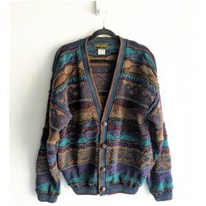 Canadian Impressions Vintage Grandpa 3D knit Cardigan